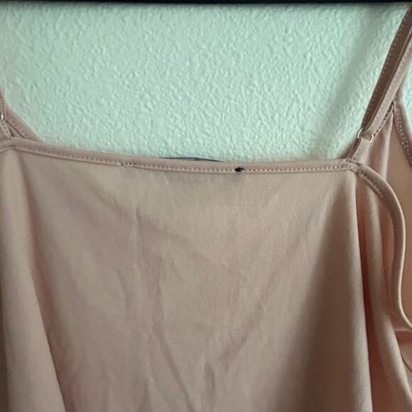 Pink Tank Top V-Neck‎ Sleeveless Casual Basic Everyday Top - Picture 8 of 8